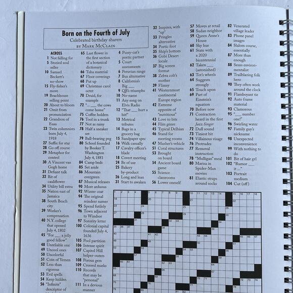 Cozy Sunday Crosswords Series by Stanley Newman Spiral Bound Paperback - Picture 5 of 7